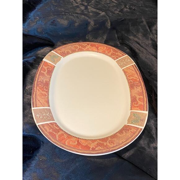 Vintage 2003 Pfaltzgraff Holiday Spice, Motif, Ceramic Serving Platter, 14" Oval - Picture 2 of 6